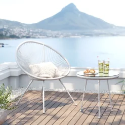Acapulco Bord med Stol - Vit - KARE Design