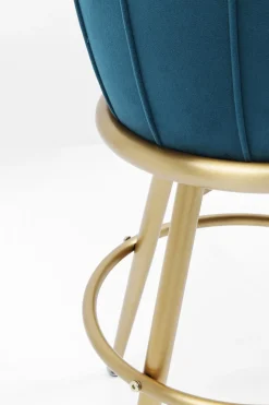 Barpall After Work - Blågrön Sammet/Mässing - KARE Design
