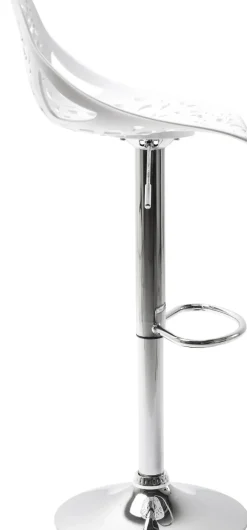 Barstol Ornament - Höj- och Sänkbar Krom/Vit - KARE Design