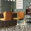 Barstol Stavanger - Brunguld Sammet/Svart - KARE Design