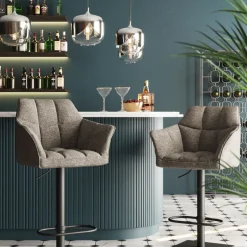 Barstol Thinktank på Pelarfot - Grå/Svart - KARE Design