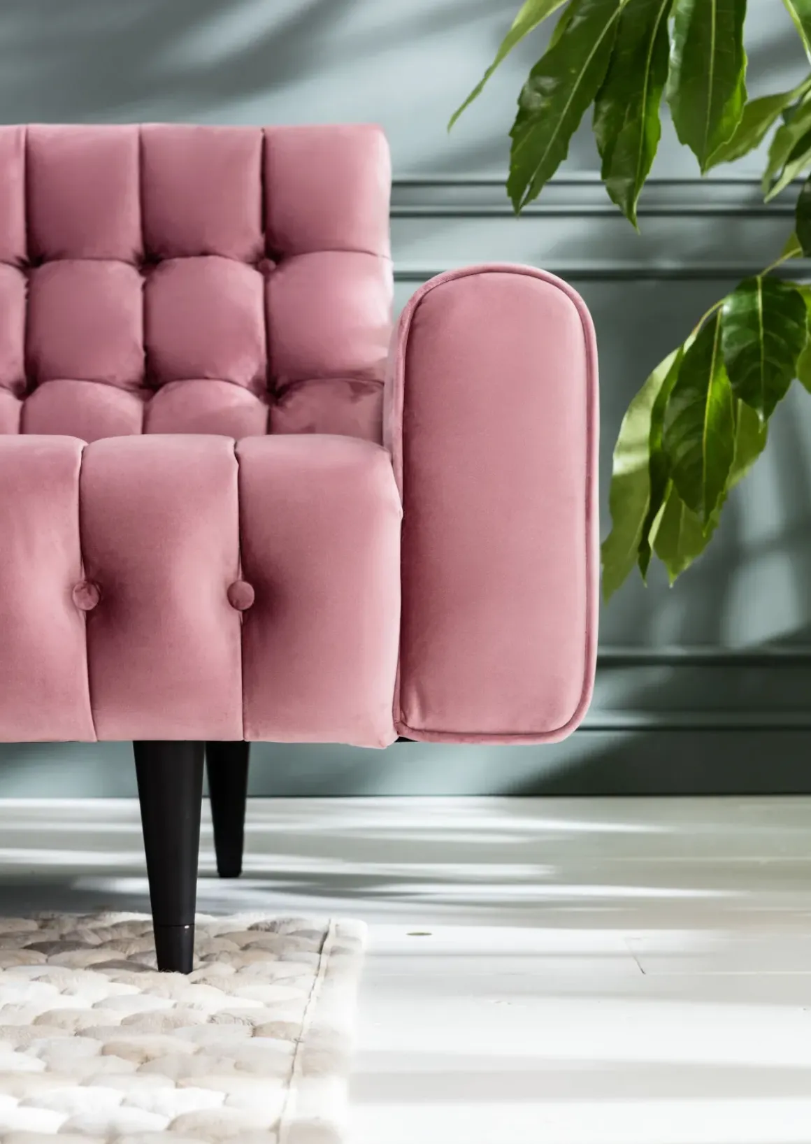 Bäddsoffa Milchbar - Mauve Sammet, 230cm - KARE Design