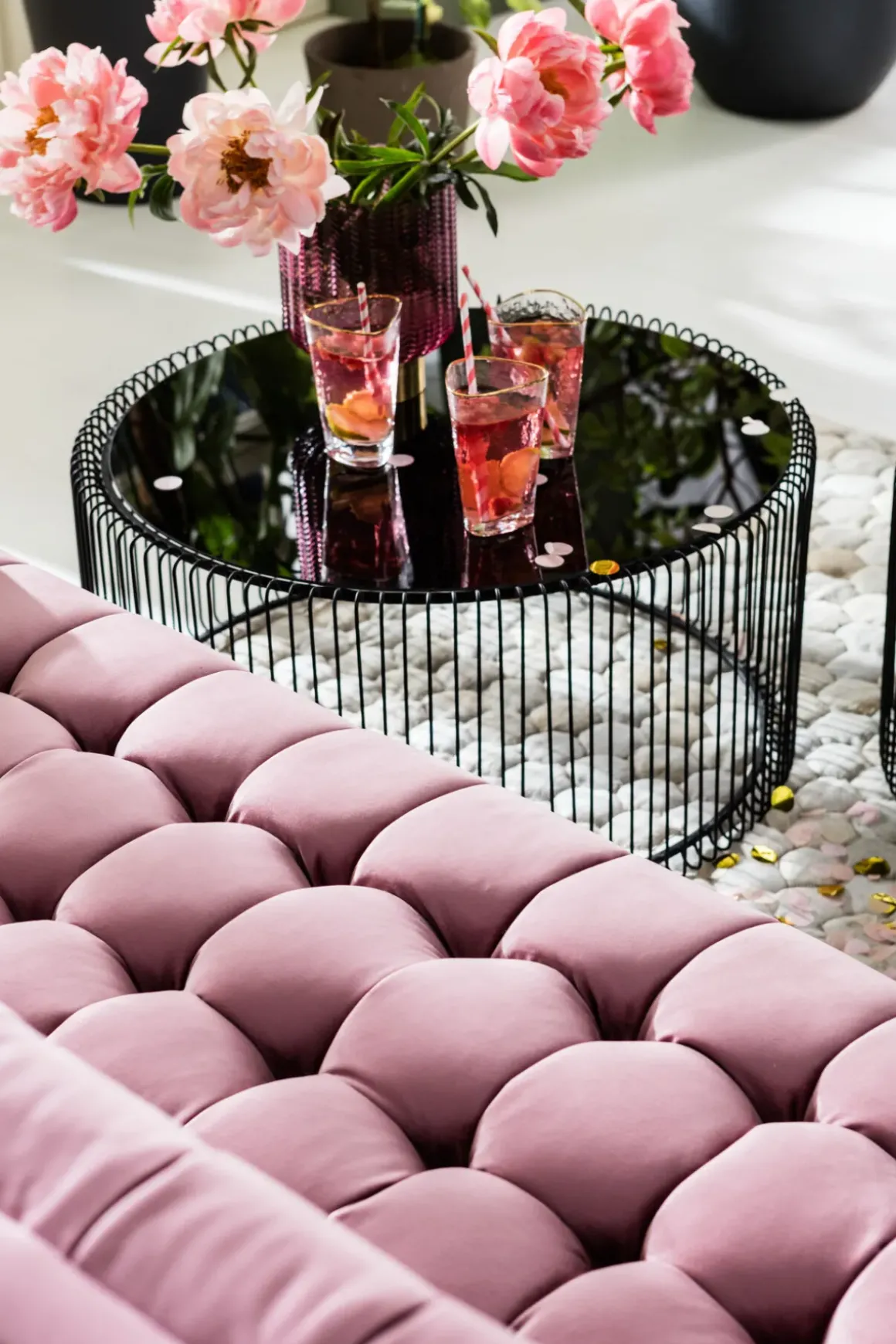 Bäddsoffa Milchbar - Mauve Sammet, 230cm - KARE Design