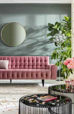 Bäddsoffa Milchbar - Mauve Sammet, 230cm - KARE Design