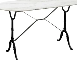 Bistro cafébord Kaffeehaus - Ovalt, Vitt, 120x60cm - KARE Design