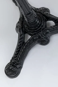 Bistro Cafébord - Rund Vit Marmor/Svart Gjutjärn, Ø60cm - KARE Design