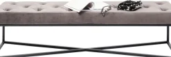 Bänk Crossover - Grå Sammet/Svart, 150cm - KARE Design