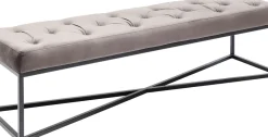 Bänk Crossover - Grå Sammet/Svart, 150cm - KARE Design