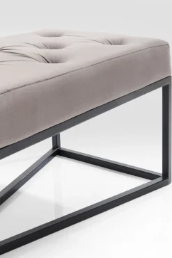 Bänk Crossover - Grå Sammet/Svart, 150cm - KARE Design