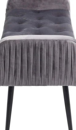 Bänk Lofty - Grå Sammet /Svarta ben, 103cm - KARE Design