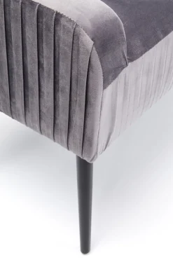Bänk Lofty - Grå Sammet /Svarta ben, 103cm - KARE Design