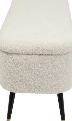 Bänk Rico - Förvaring, Vit, 109cm - KARE Design