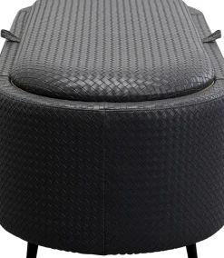Bänk Venezia Storage - Flätad Svart 100cm - KARE Design