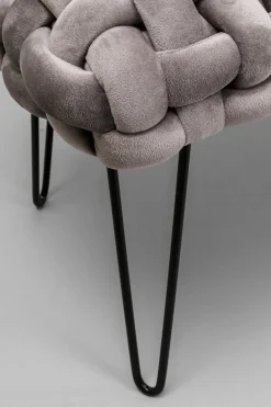 Bänk Weave - Grå, 128cm - KARE Design