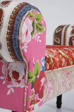 Bänk Wing Patchwork Röd - KARE Design