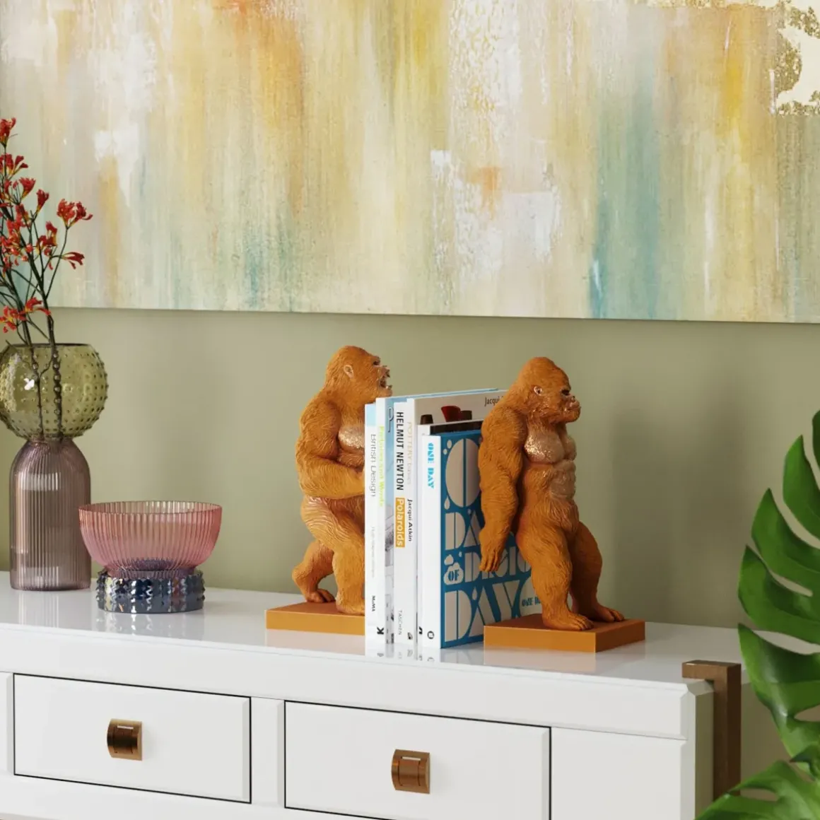 Bokstöd Gorilla Orange, 2 st. - KARE Design