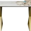 Bord Cross - Keramik/Kryssben Guld, 160x80cm - KARE Design