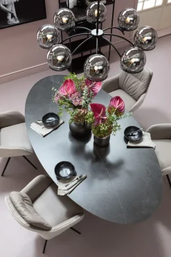 Bord Grande Possibilita Oval - Sten/Svart, 220x120cm - KARE Design