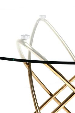 Bord Molekular - Matbord i Guld/Glas Ø120cm - KARE Design