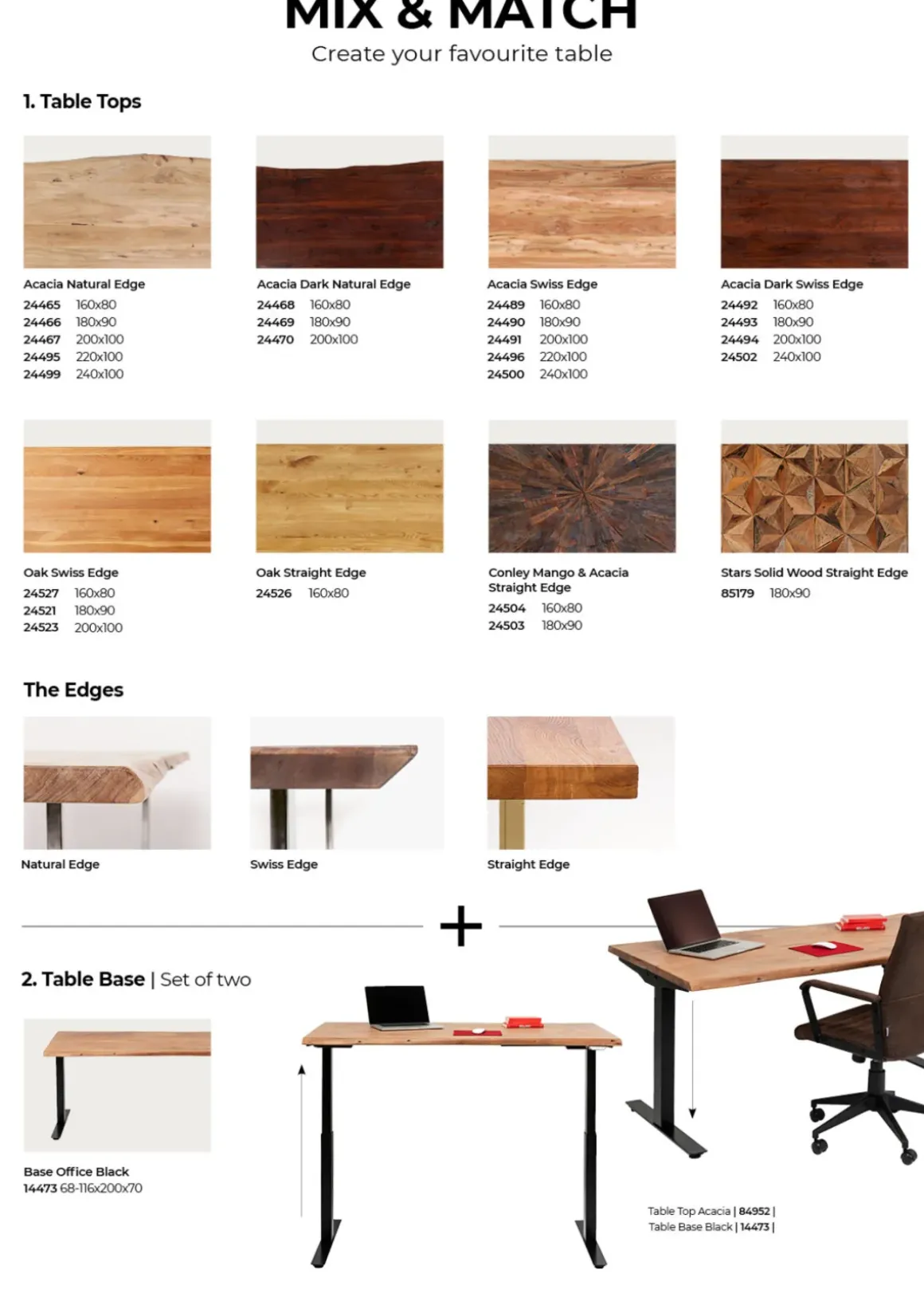 Bordsben Tavola Office Svart - KARE Design