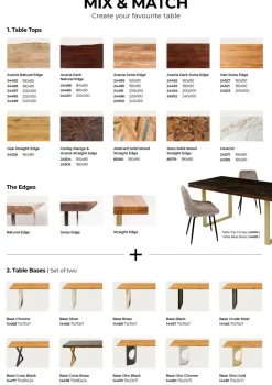 Bordsben Tavola Svart Matt (2/Set) - KARE Design