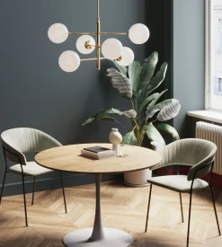 Bord Schickeria - Ekfaner, Vit, Ø110cm - KARE Design