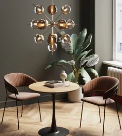Bord Schickeria - Ek, svart, Ø80cm - KARE Design