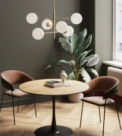 Bord Schickeria - Ek, Svart Fot, Ø110cm - KARE Design