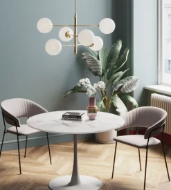 Bord Schickeria- Marmor, vit, Ø110cm - KARE Design