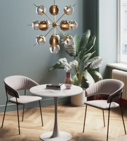 Bord Schickeria - Marmor, Vit, Ø80cm - KARE Design