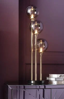 Bordslampa Al Capone - Klotlampa i Tonat Glas, Grå - KARE Design