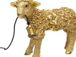 Bordslampa Animal Flower Sheep - guld 36cm - KARE Design