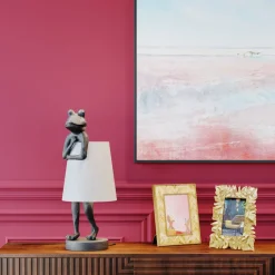 Bordslampa Animal Frog - Groda, Grå 58cm - KARE Design