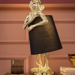 Bordslampa Animal Monkey - Apa, Guld 56cm - KARE Design