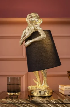 Bordslampa Animal Monkey - Apa, Guld 56cm - KARE Design