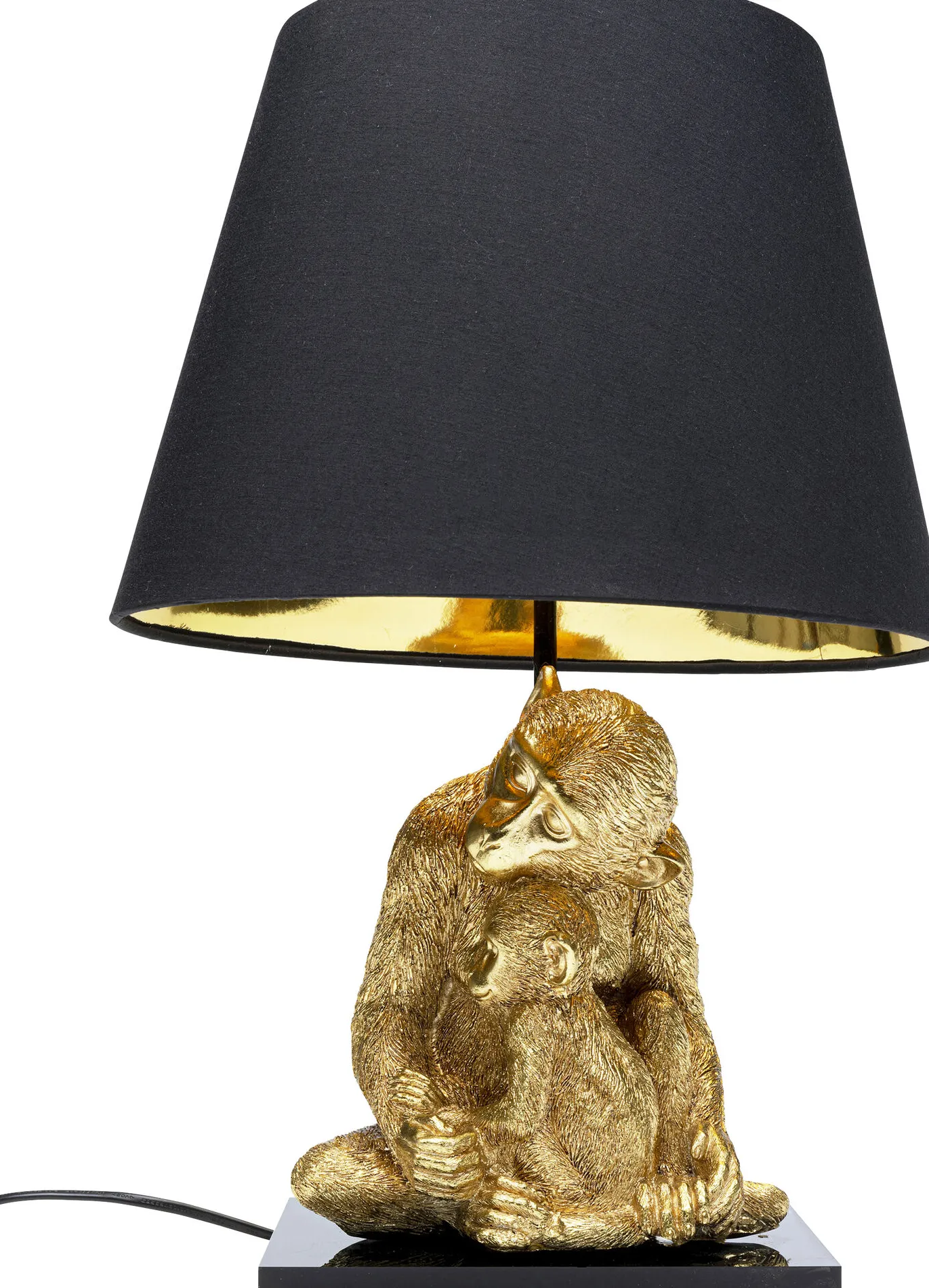 Bordslampa Animal Monkey Love - Guld/Svart Skärm - KARE Design