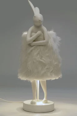 Bordslampa Animal Rabbit Fur - Vit/Silver, 50cm - KARE Design