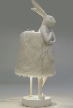 Bordslampa Animal Rabbit Fur - Vit/Silver, 50cm - KARE Design