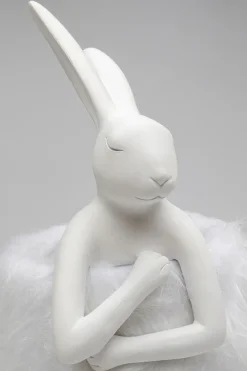 Bordslampa Animal Rabbit Fur - Vit/Silver, 50cm - KARE Design