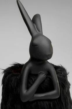 Bordslampa Animal Rabbit Fur - Svart/Guld, 68cm - KARE Design