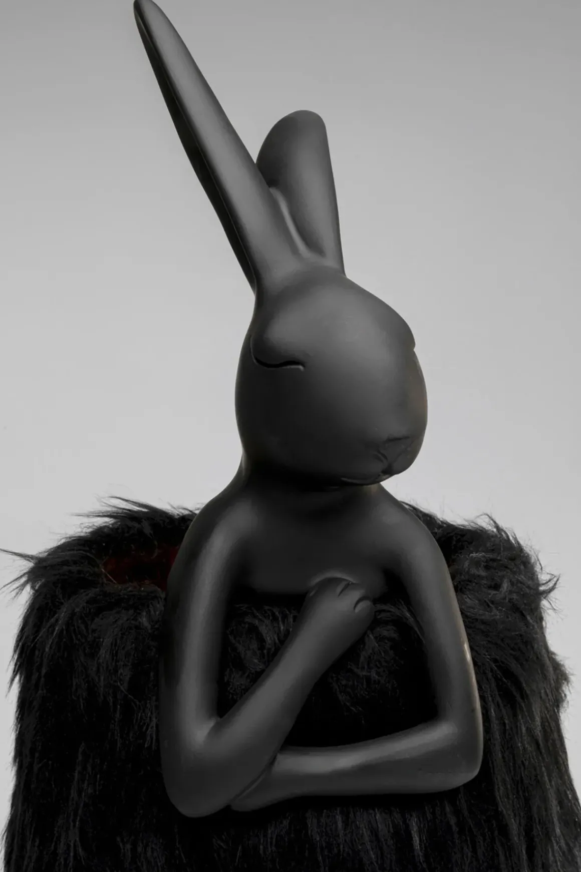 Bordslampa Animal Rabbit Fur - Svart/Guld, 68cm - KARE Design
