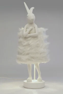 Bordslampa Animal Rabbit Fur - Vit/Silver, 68cm - KARE Design