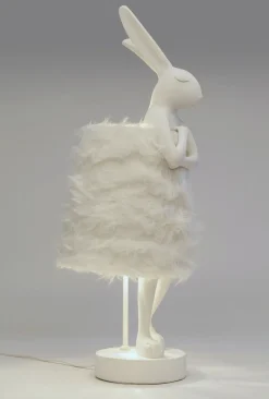 Bordslampa Animal Rabbit Fur - Vit/Silver, 68cm - KARE Design