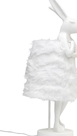Bordslampa Animal Rabbit Fur - Vit/Silver, 68cm - KARE Design