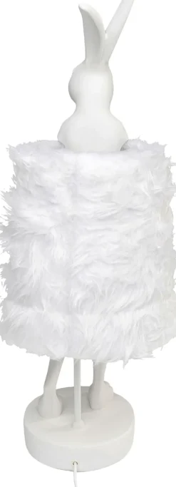 Bordslampa Animal Rabbit Fur - Vit/Silver, 68cm - KARE Design