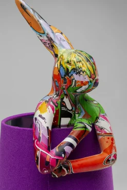 Bordslampa Animal Rabbit - Graffiti/Lila, 50cm - KARE Design