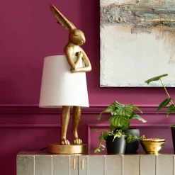 Bordslampa Animal Rabbit - Kanin, Guld 88cm - KARE Design