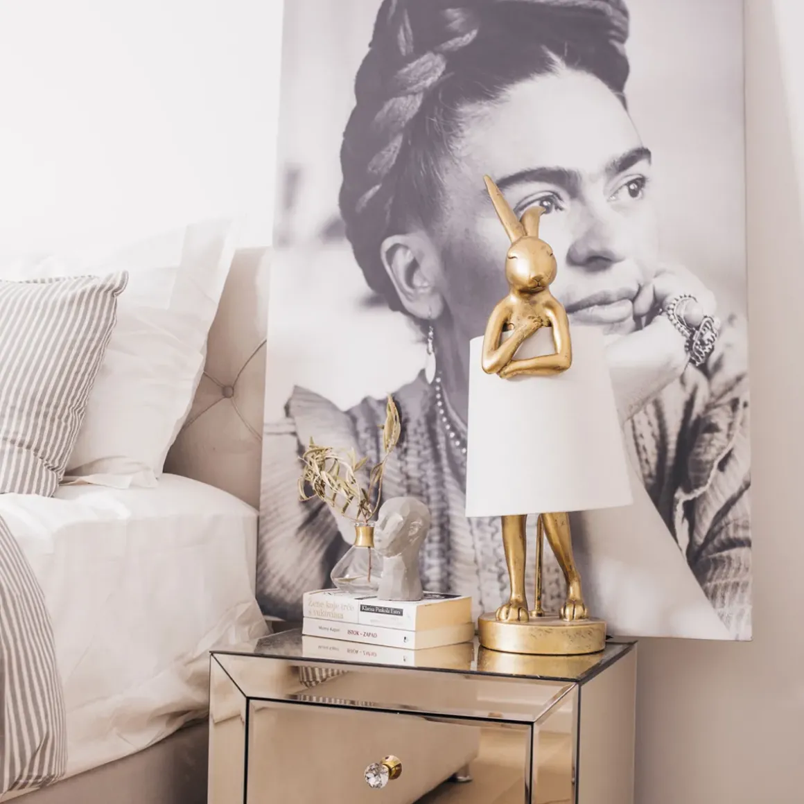 Bordslampa Animal Rabbit - Kanin, Guld 68cm - KARE Design