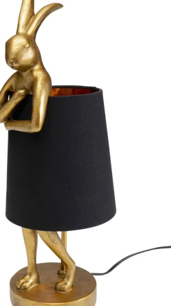 Bordslampa Animal Rabbit - Kanin, Guld/Svart, 50cm - KARE Design