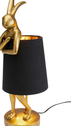 Bordslampa Animal Rabbit - Kanin, Guld/Svart, 50cm - KARE Design